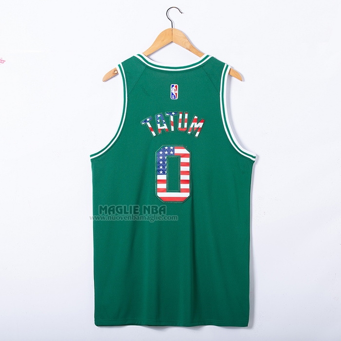 Maglia
 Jayson Tatum NO 0 Boston Celtics Bandiera
 Edition 75th Verde
